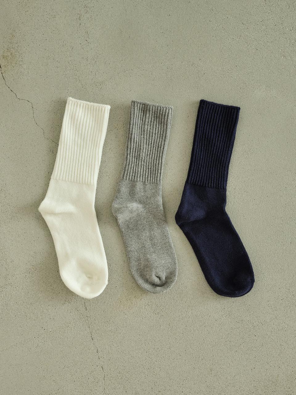 mishuu somuch cotton socks_3color